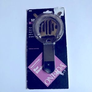NEW Vintage ONEIDA Steel Cocktail Shaker Strainer Bar Tool